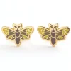 Moth Enamel Earrings