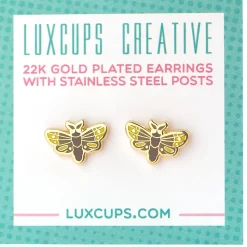 Moth Enamel Earrings
