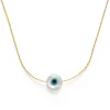 Mother Of Pearl Evil Eye Necklace