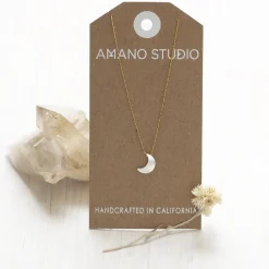 Mother Of Pearl Moon Necklace