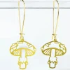 Mushroom Earrings Gold
