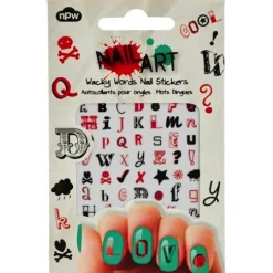 Nail Art Stickers - Wacky Words