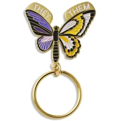 Non-Binary Butterfly Keychain