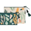 Paradise Foliage Zipper Pouches Set Of 2