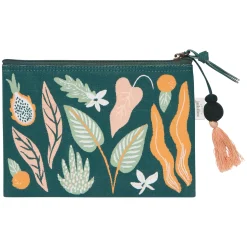 Paradise Foliage Zipper Pouches Set Of 2