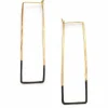 Patina Dipped Rectangle Hoops