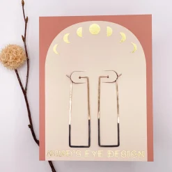 Patina Dipped Rectangle Hoops