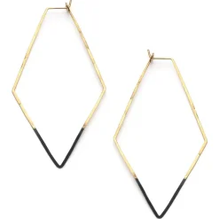 Patina Dipped Rhombus Hoops