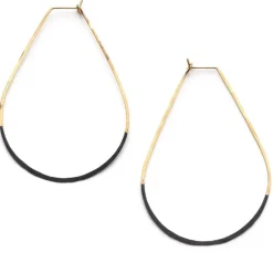 Patina Dipped Teardrop Hoops