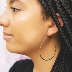 Patina Dipped Teardrop Hoops