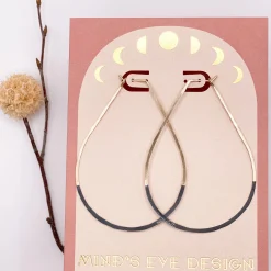 Patina Dipped Teardrop Hoops