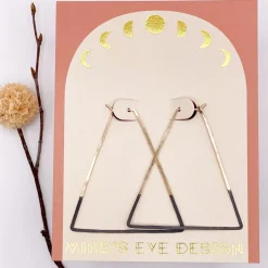 Patina Dipped Triangle Hoops