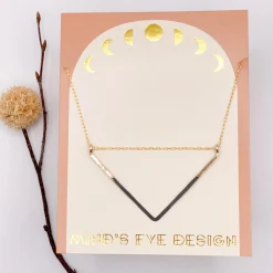 Patina Dipped V Necklace