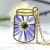 Purple Flower Jar Necklace