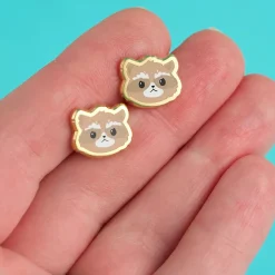 Raccoon Earrings