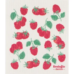 Raspberries Swedish Sponge Cloth
