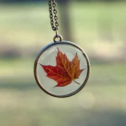 Red Maple Leaf Necklace
