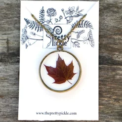 Red Maple Leaf Necklace