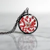 Red Queen Anne's Lace Necklace