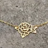 Rose Outline Necklace