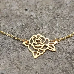 Rose Outline Necklace