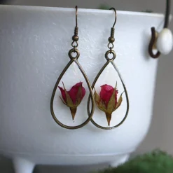 Rose Pendant Earrings