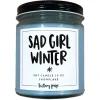 Sad Girl Winter Candle