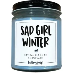 Sad Girl Winter Candle