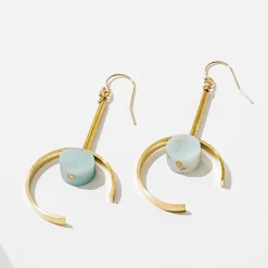 Santorini Earrings Amazonite