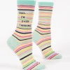 Shhh.. I'M Overthinking Crew Socks