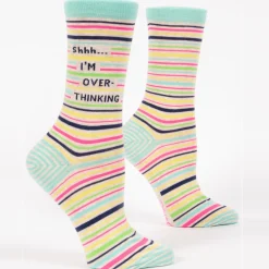 Shhh.. I'M Overthinking Crew Socks