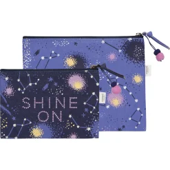 Shine On Zipper Pouches Set Of 2