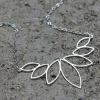 Silver Lotus Necklace