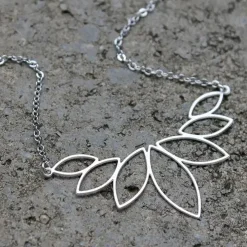 Silver Lotus Necklace