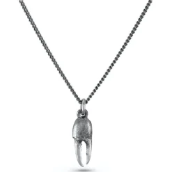 Small Crab Claw Necklace Silver