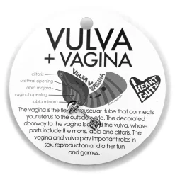 Sparkly Vagina And Vulva Enamel Pin