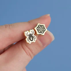 Spider & Web Earrings