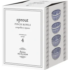 Sprout Stamped Pinch Bowls Set Of 4