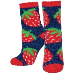 Strawberry Warm & Cozy Socks Navy