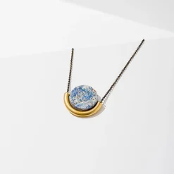 Sun & Moon Necklace Lapis