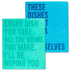 These Dishes Set Of 2 Dishcloths