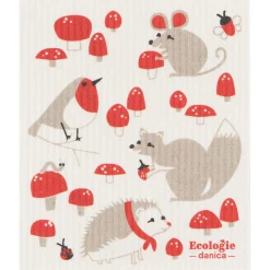 Toadstool Time Swedish Sponge Cloth