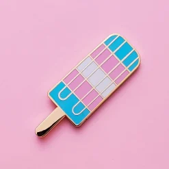 Trans Flag Popsicle Enamel Pin