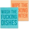 Wash The Dishes Set Of 2 Dishcloths