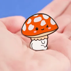 Winking Mushroom Pin