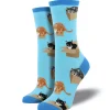 Women's Cat In A Box Socks Azure