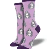 Women's Unlikely Friends Crew Socks Purple