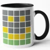 Wordle Puzzle Smiley Face Coffee Mug