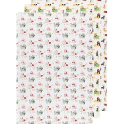 Yule Dogs Floursack Tea Towels Set Of 3