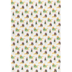 Yule Dogs Floursack Tea Towels Set Of 3
